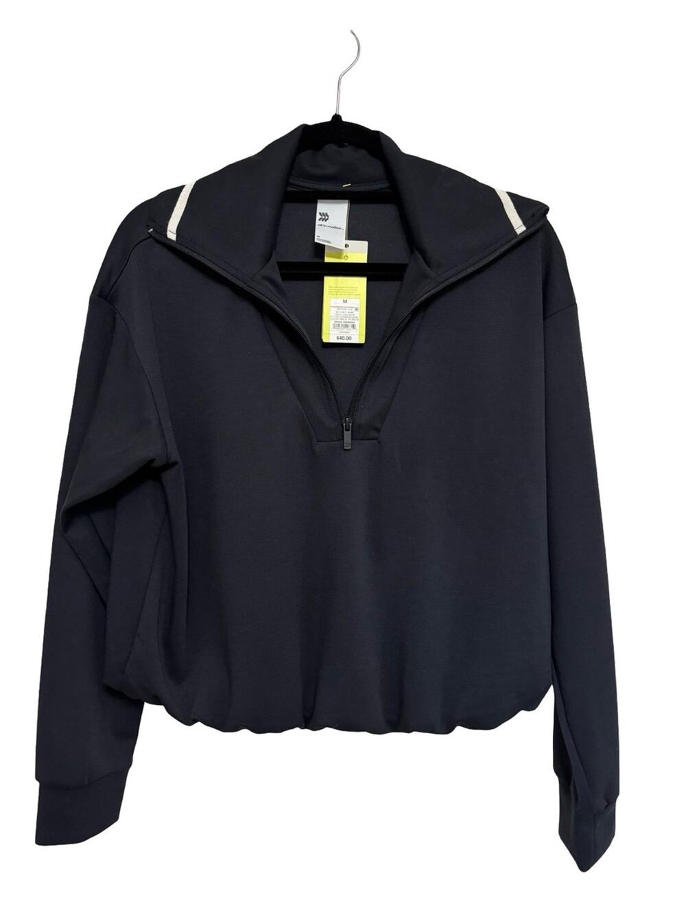 NEW Target All In Motion Airy Sleek Half Zip Pullover Sweatshirt Black - Size M
